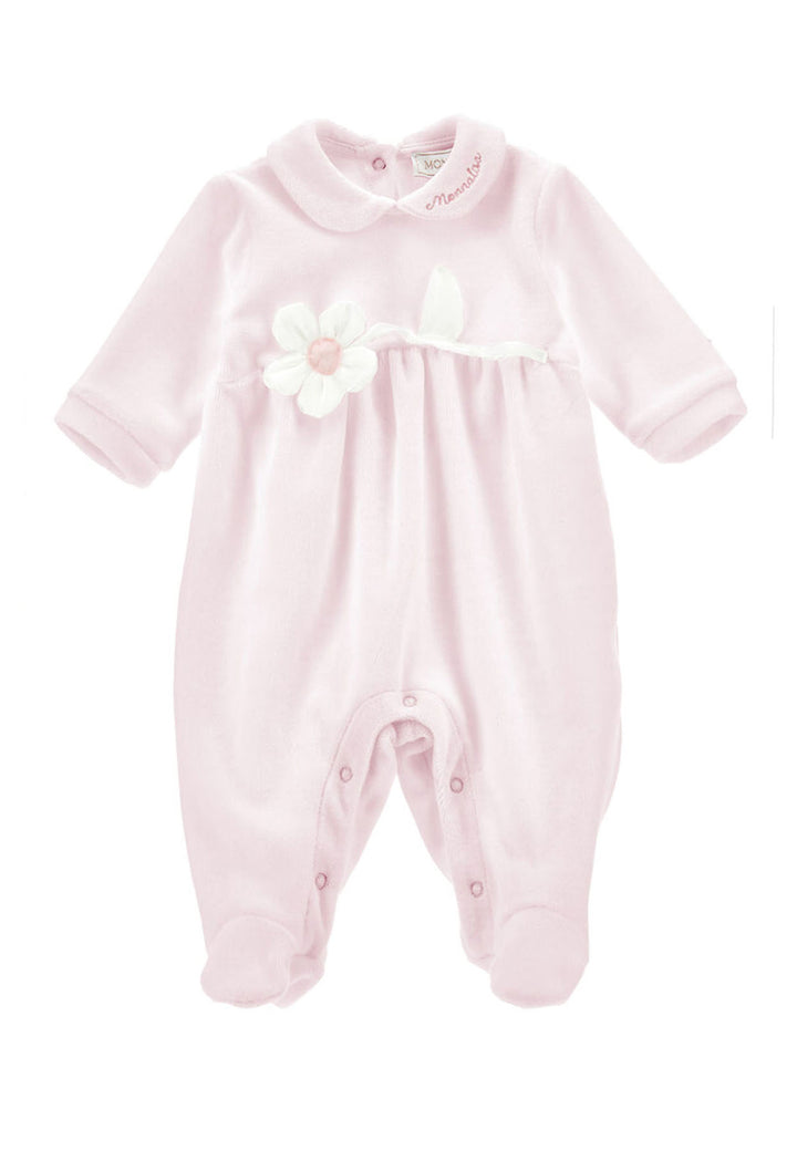 Monnalisa tutina rosa neonata in ciniglia ViaMonte Shop