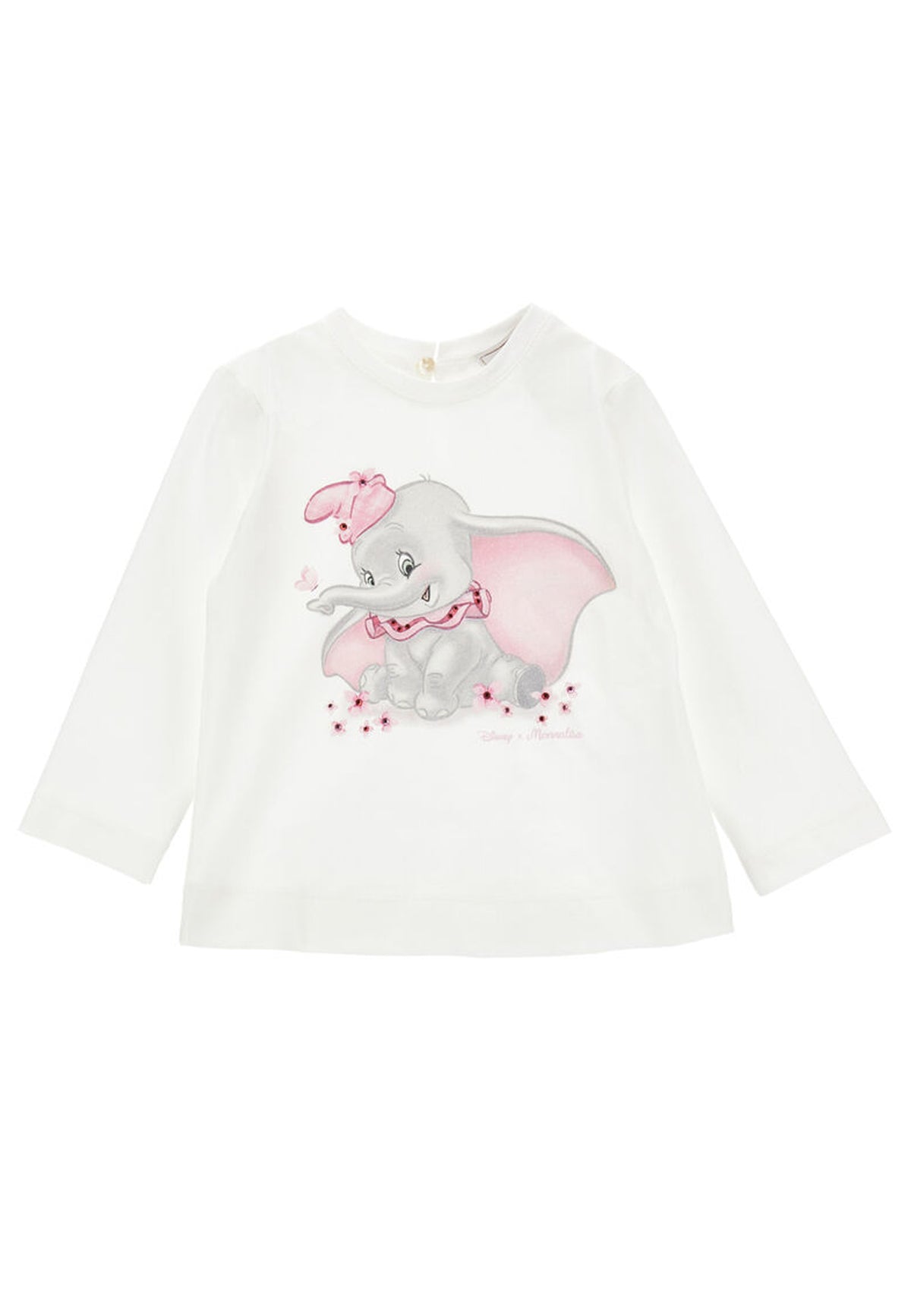 ViaMonte Shop | Monnalisa t-shirt bianca neonata in cotone