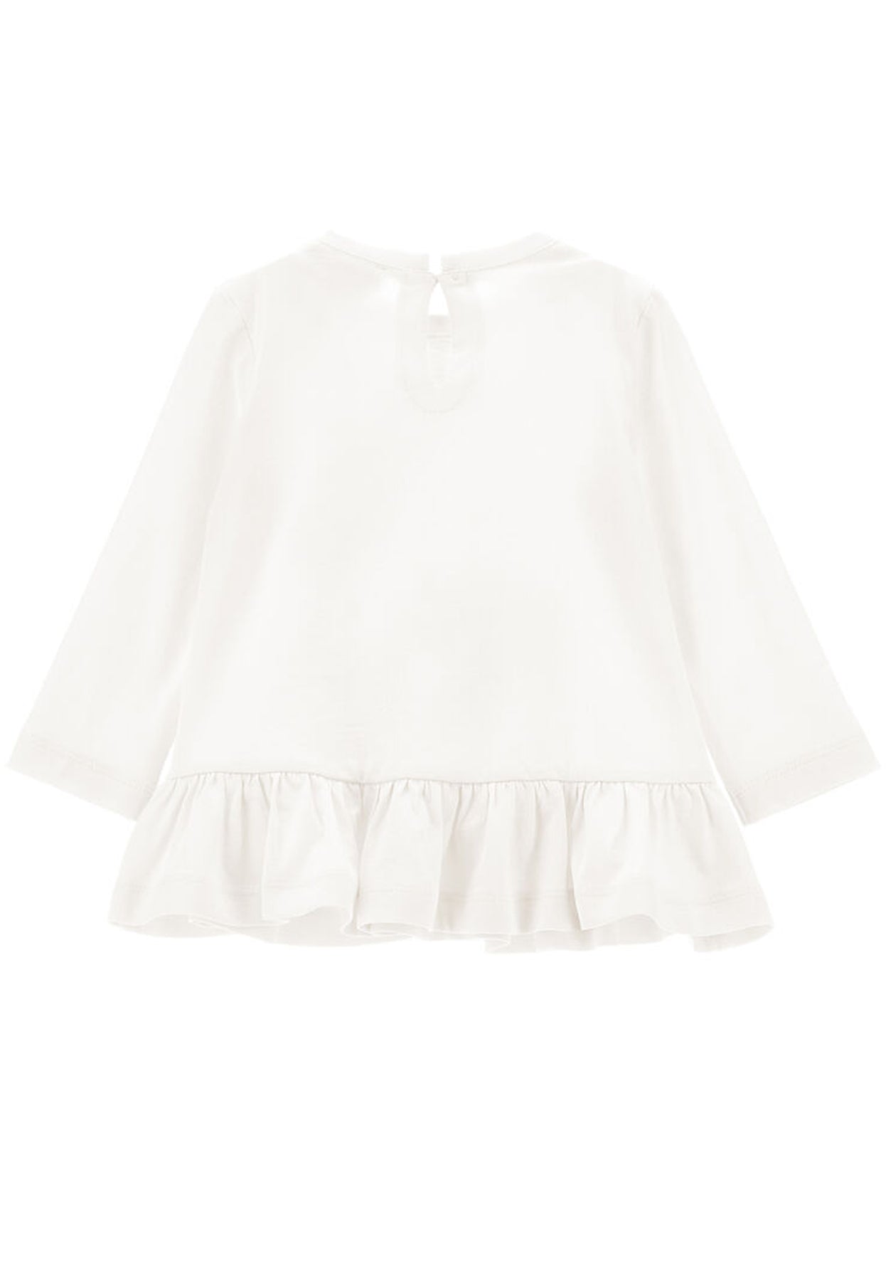 ViaMonte Shop | Monnalisa t-shirt bianca neonata in cotone