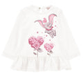 ViaMonte Shop | Monnalisa t-shirt bianca neonata in cotone