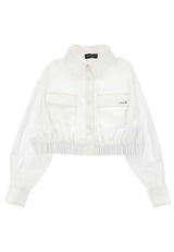 ViaMonte Shop | Monnalisa camicia bianca bambina in cotone