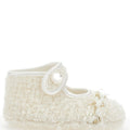 ViaMonte Shop | Monnalisa scarpa bianca neonata in misto lana