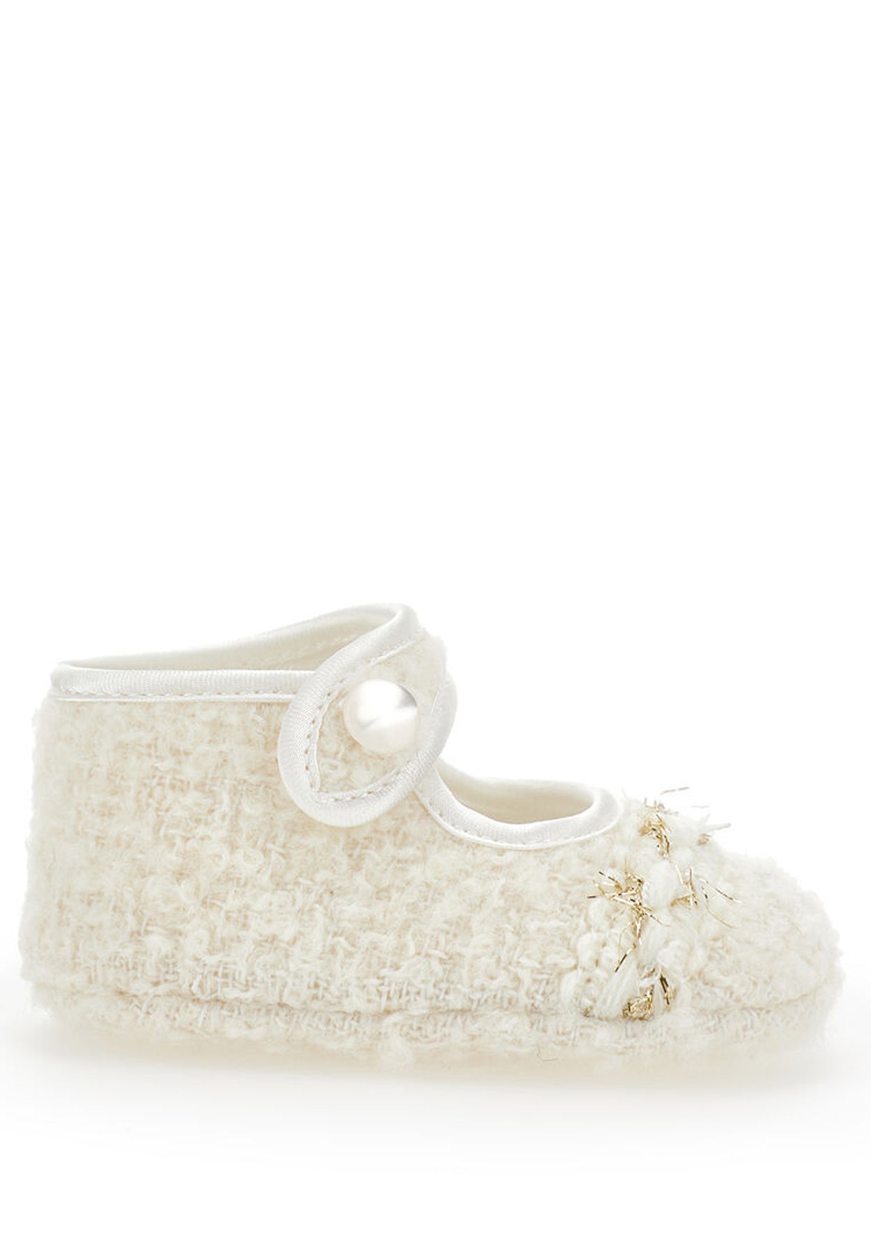 ViaMonte Shop | Monnalisa scarpa bianca neonata in misto lana
