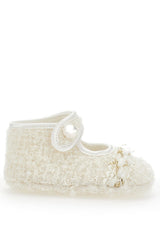 ViaMonte Shop | Monnalisa scarpa bianca neonata in misto lana