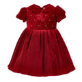 ViaMonte Shop | Monnalisa vestito rosso neonata in velluto