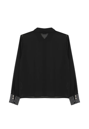 ViaMonte Shop | Patrizia Pepe camicia nera in georgette