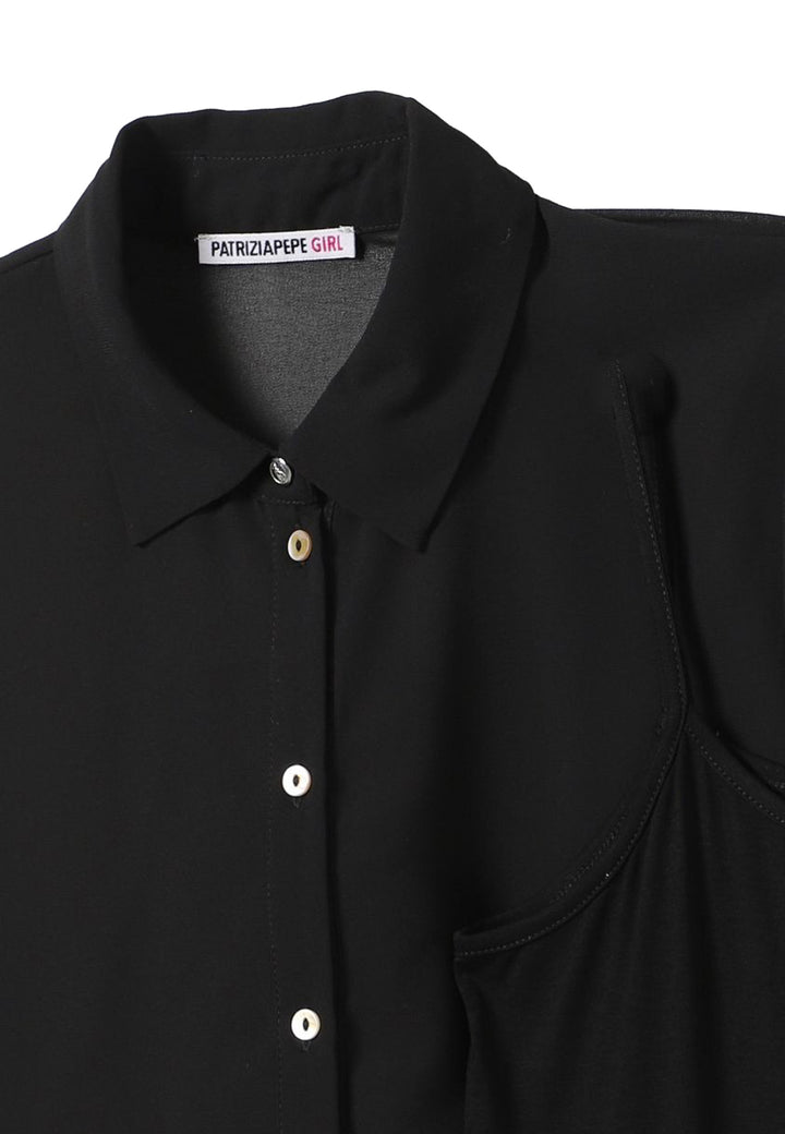 ViaMonte Shop | Patrizia Pepe camicia nera in georgette