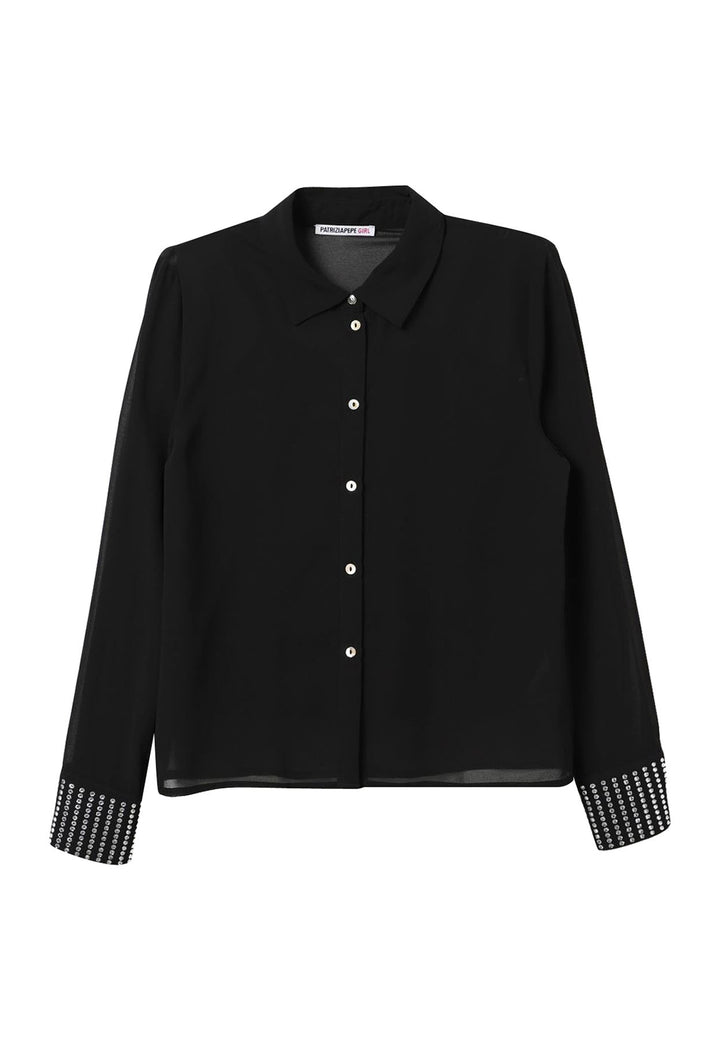 ViaMonte Shop | Patrizia Pepe camicia nera in georgette