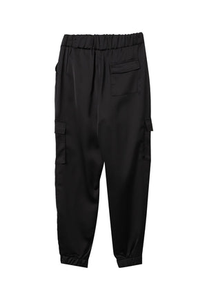 ViaMonte Shop | Patrizia Pepe pantalone nero bambina in raso