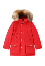 ViaMonte Shop | Woolrich kids giubbino Arctic Detachable Fur Parka rosso bambino in tessuto Ramar