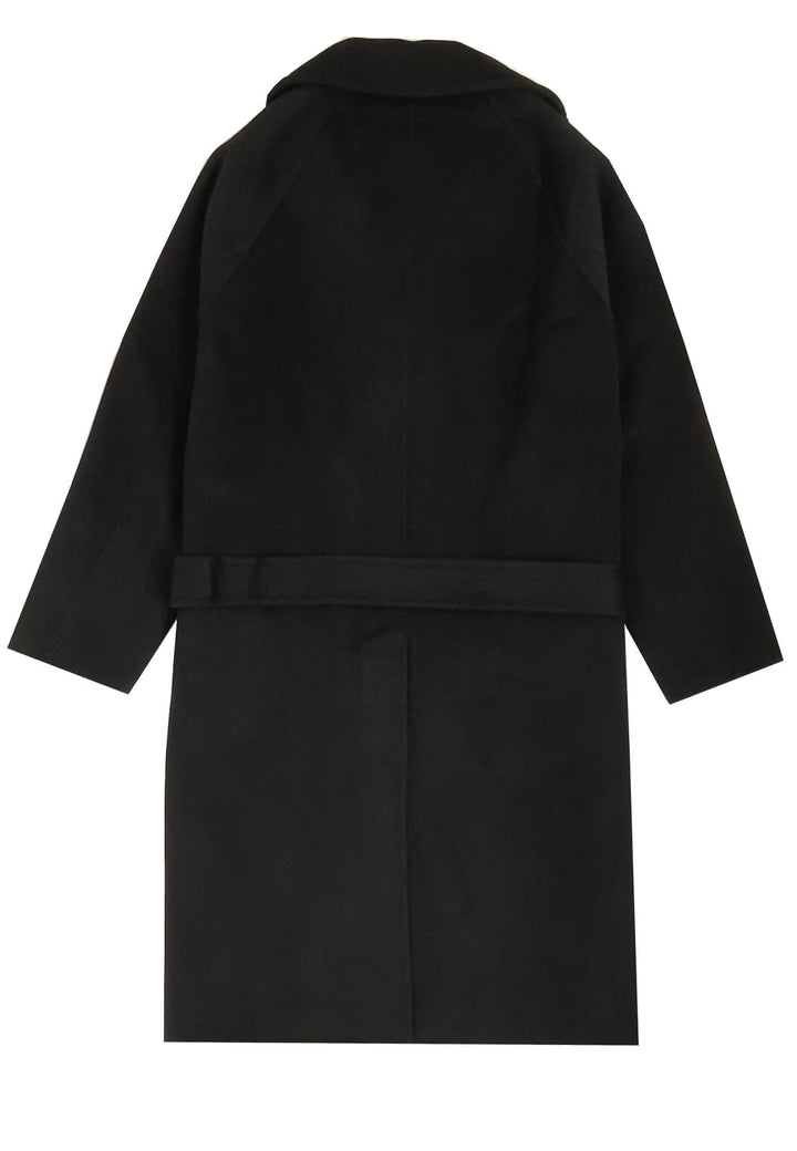 Cappotto unisex nero A PAPER KID in misto lana