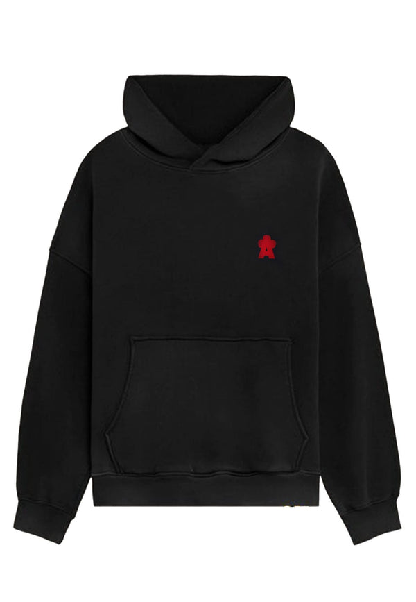 Felpa nera A Paper Kid unisex in cotone