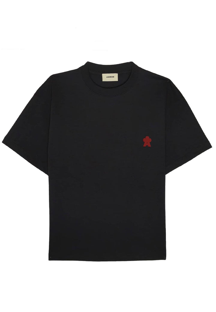 T-shirt nera unisex A PAPER KID in cotone