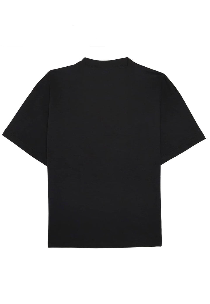 T-shirt nera unisex A PAPER KID in cotone