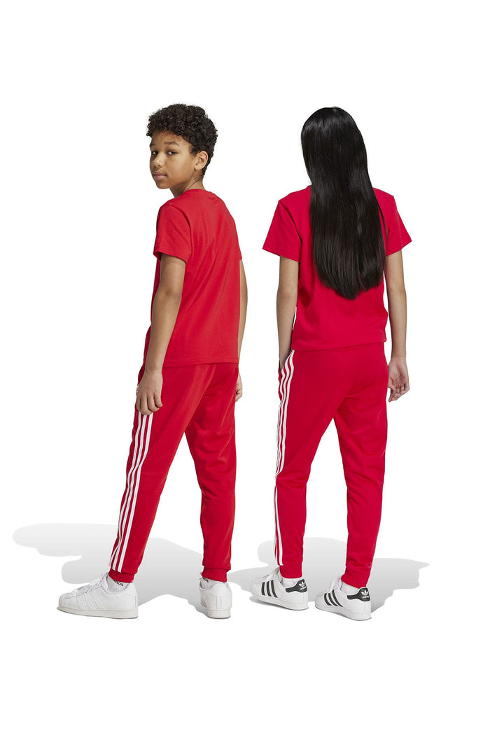 Pantalone sportivo unisex Adidas rosso in acetato