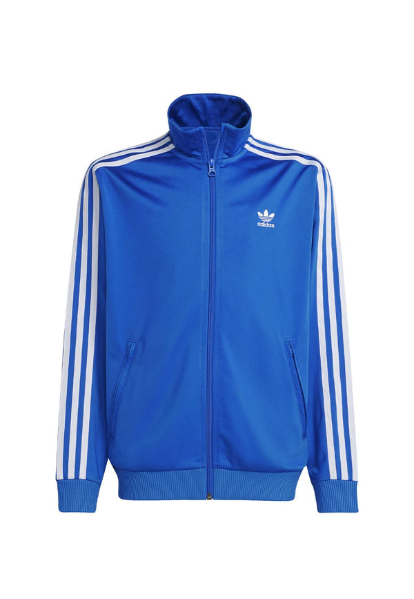 Felpa aperta bambino Adidas bluette in acetato