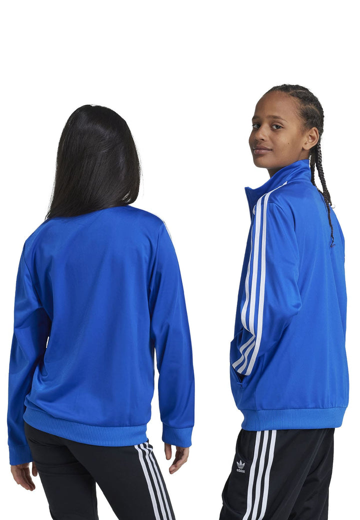 Felpa aperta bambino Adidas bluette in acetato