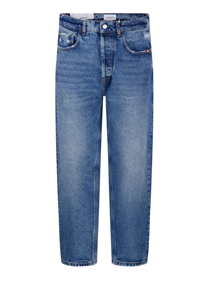 Jeans blu chiaro Amish unisex in cotone