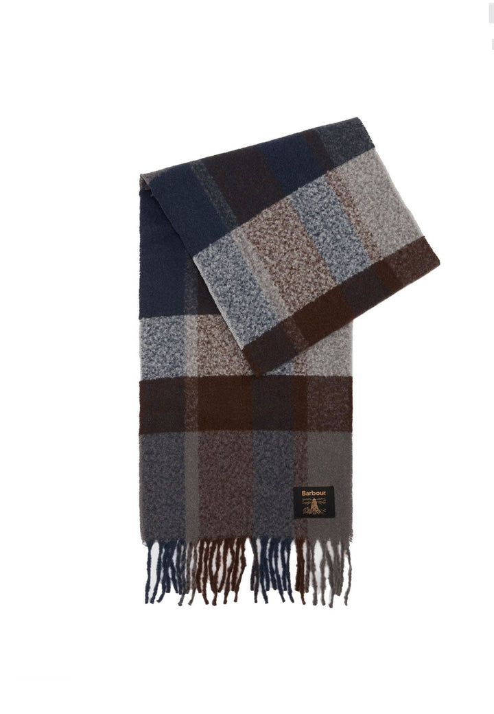 Set regalo cappello e sciarpa grigio unisex Barbour in lana