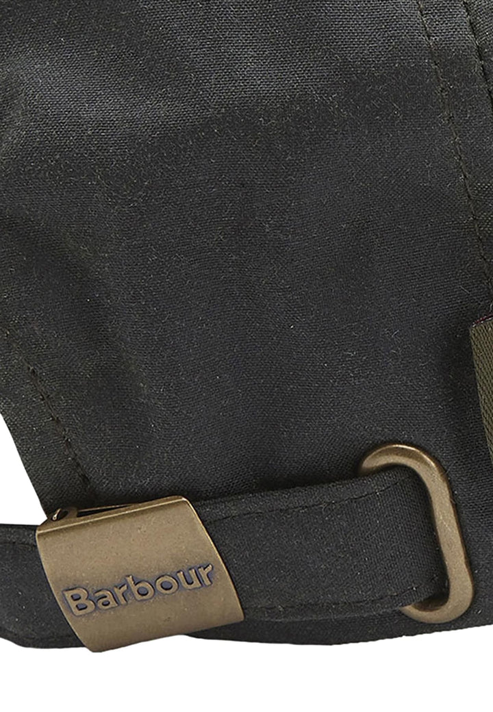 Berretto verde bottiglia unisex Barbour in cotone cerato