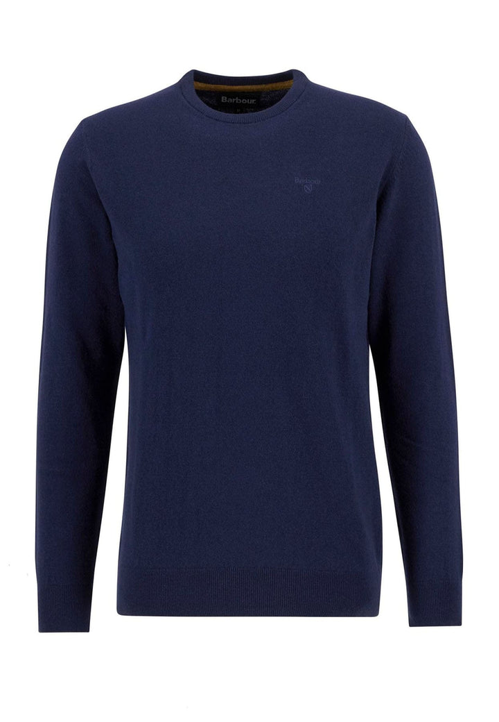 Maglia girocollo uomo blu Barbour in lana