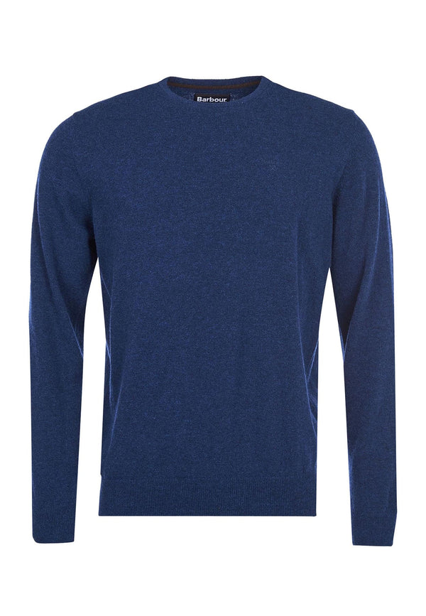 Maglia girocollo uomo bluette Barbour in lana