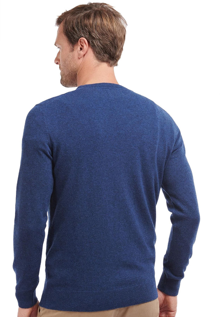 Maglia girocollo uomo bluette Barbour in lana