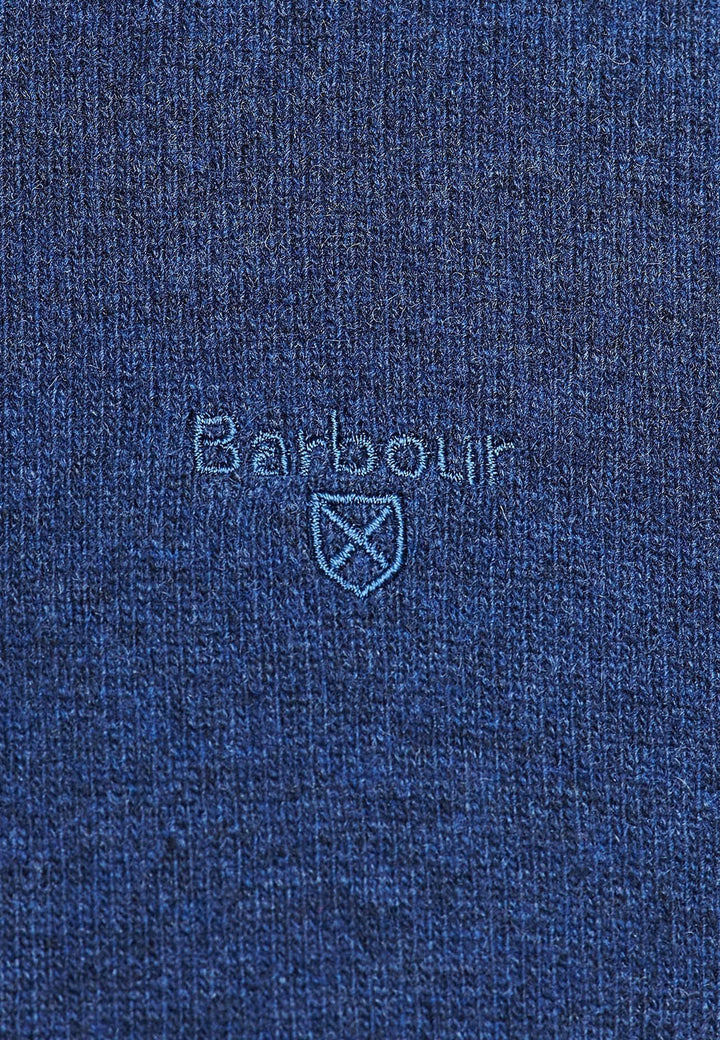 Maglia girocollo uomo bluette Barbour in lana