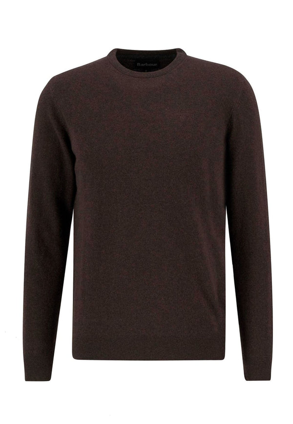 Maglia girocollo uomo beige Barbour in lana