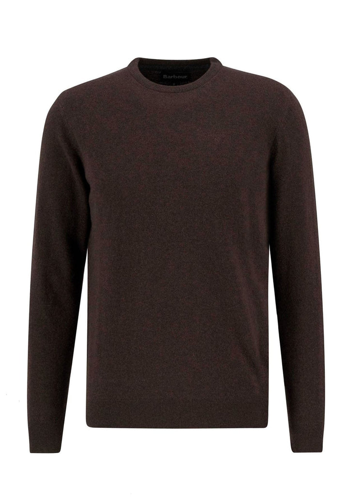 Maglia girocollo uomo beige Barbour in lana