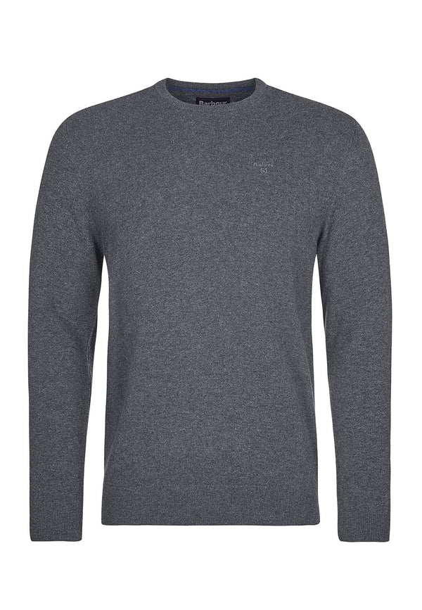 Maglia girocollo uomo marrone Barbour in lana