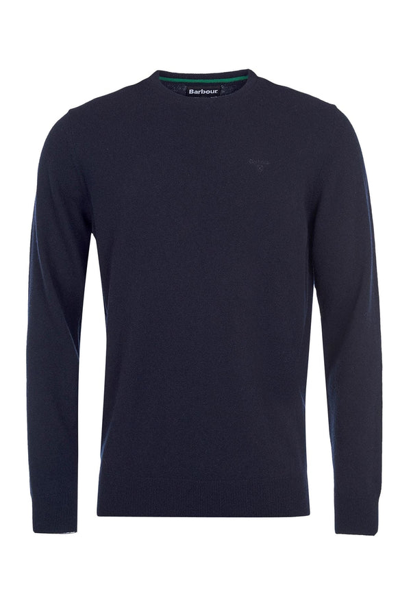 Maglia girocollo uomo blu notte Barbour in lana