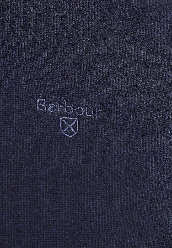 Maglia girocollo uomo blu notte Barbour in lana