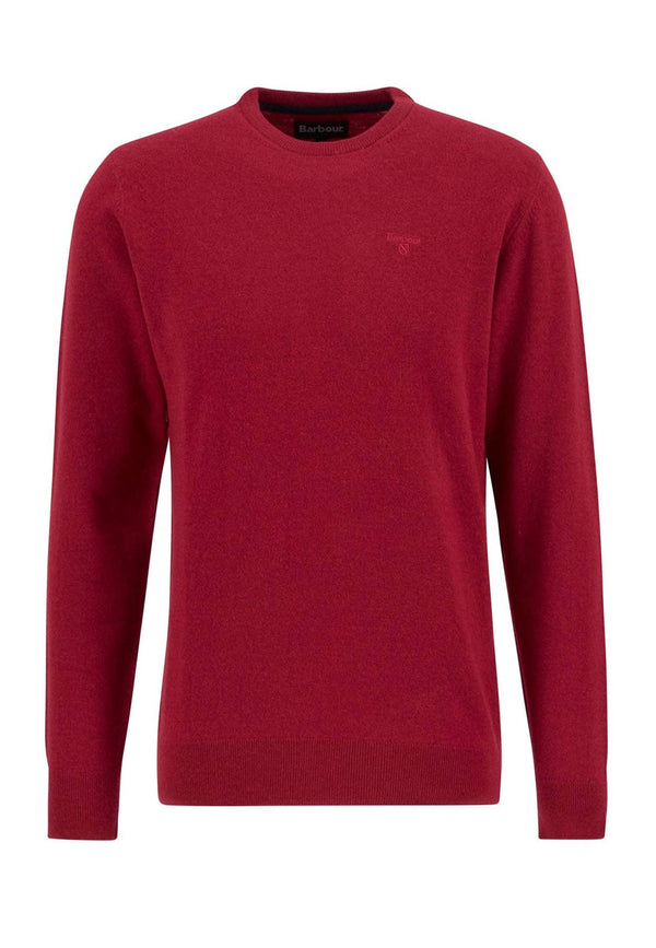 Maglia girocollo uomo rosso Barbour in lana