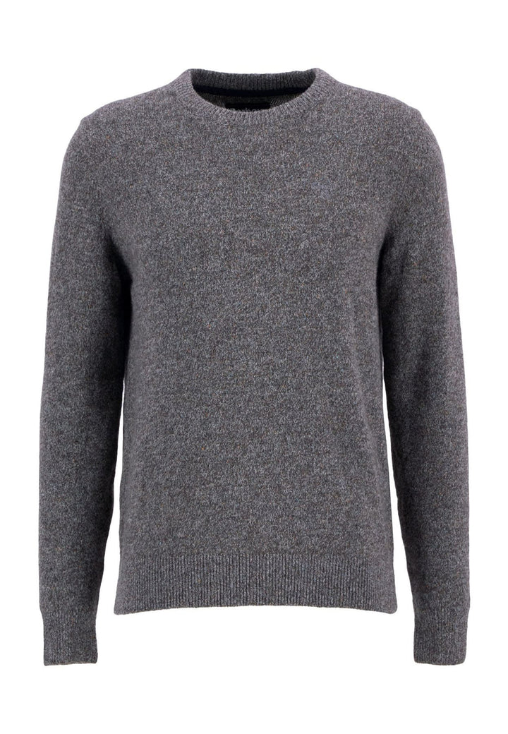 Maglia girocollo uomo grigio Barbour in lana