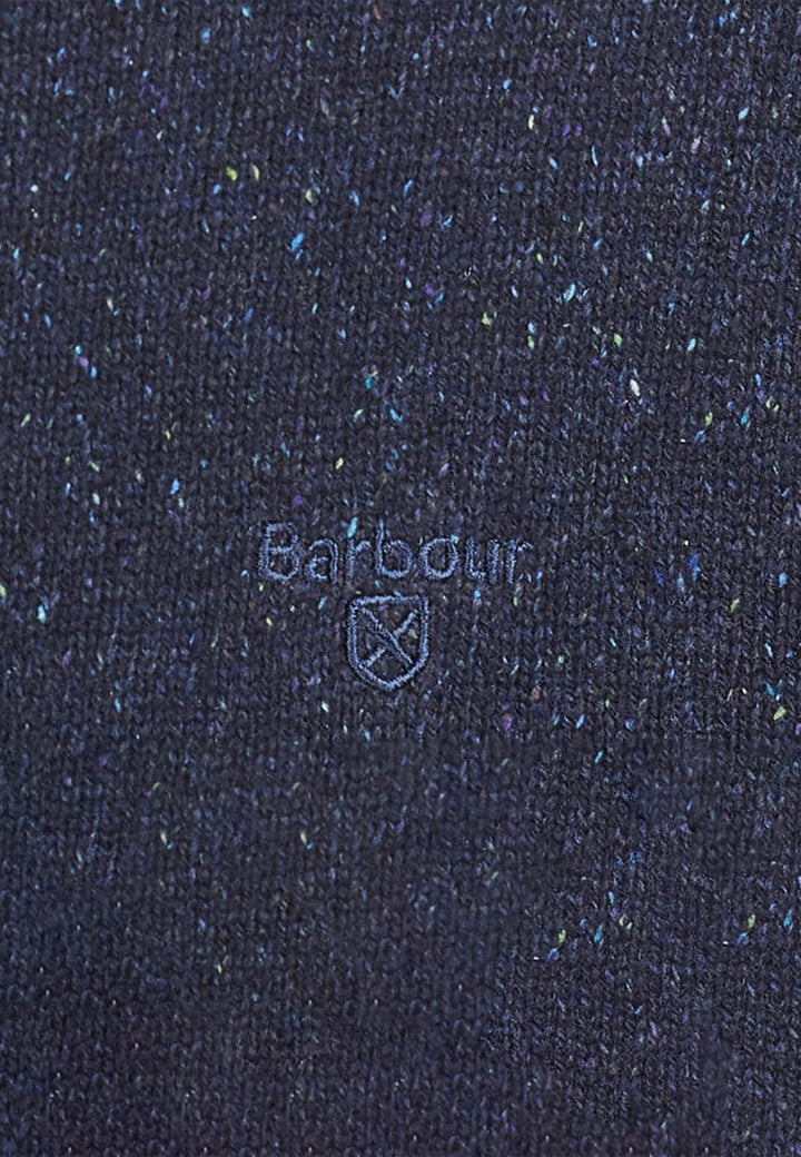 Maglia girocollo uomo blu Barbour in lana