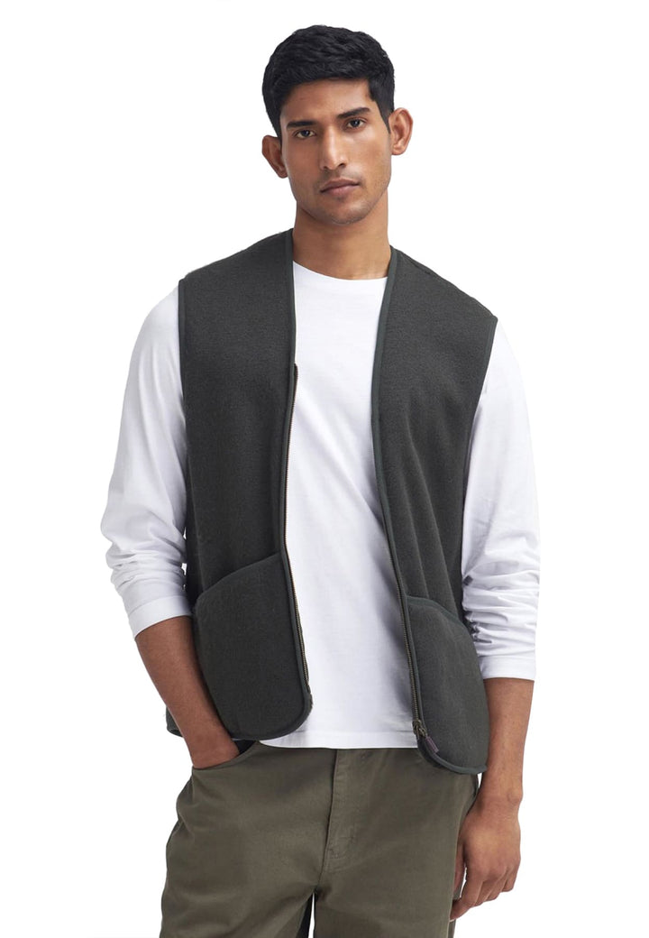 Gilet verde unisex Barbour in ecopelliccia