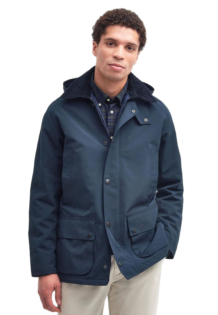 Giubbino Winter Ashby blu uomo Barbour in cotone