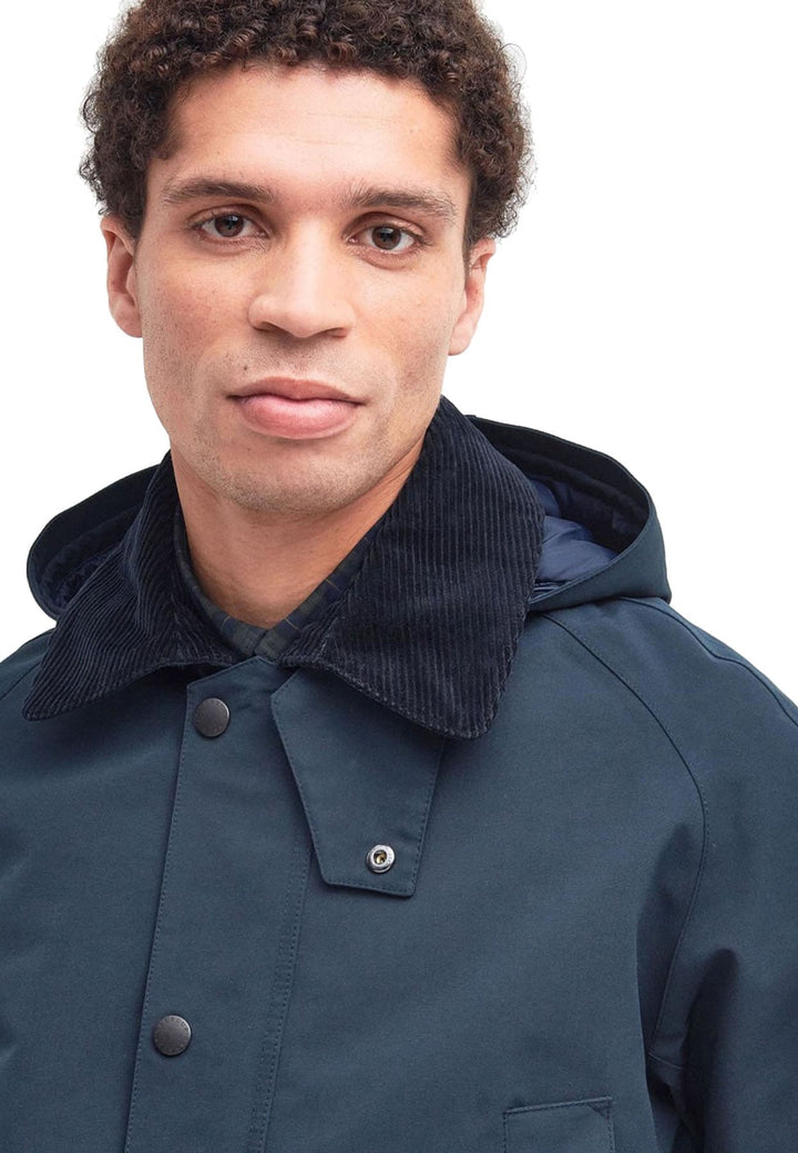 Giubbino Winter Ashby blu uomo Barbour in cotone