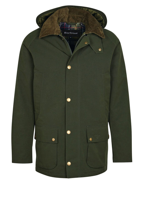 Giubbino Winter Ashby verde uomo Barbour in cotone