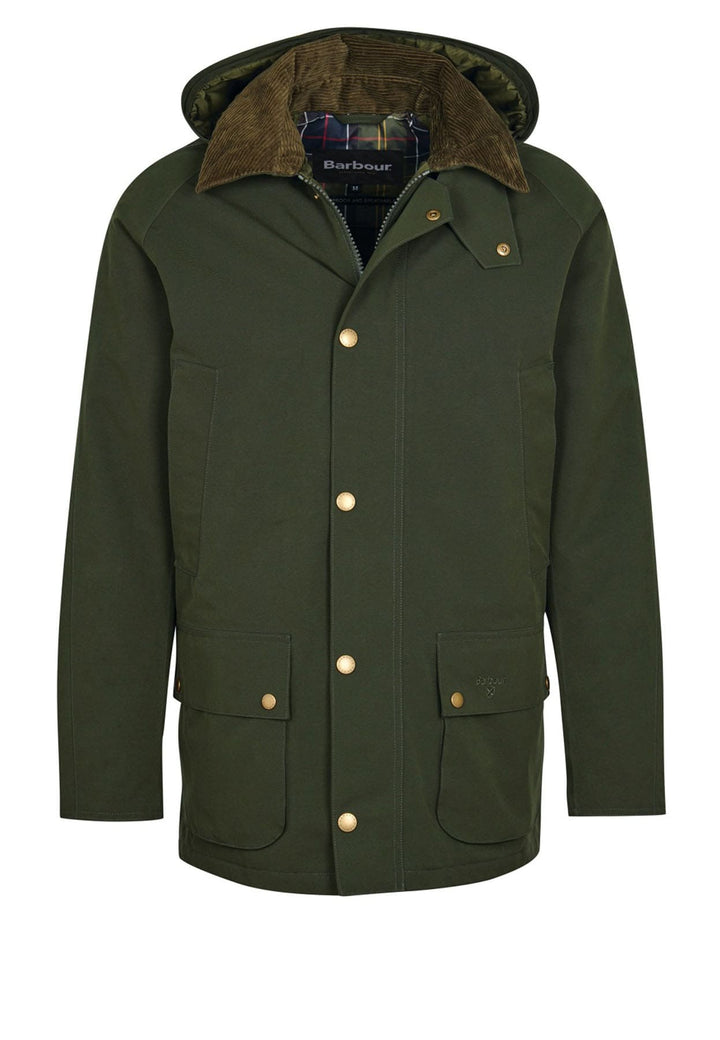 Giubbino Winter Ashby verde uomo Barbour in cotone