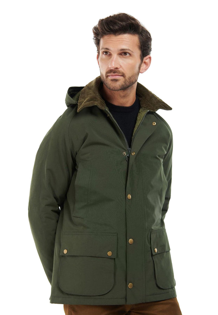 Giubbino Winter Ashby verde uomo Barbour in cotone