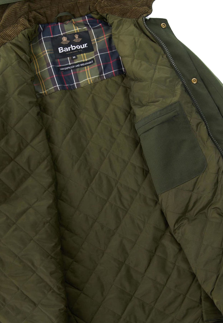 Giubbino Winter Ashby verde uomo Barbour in cotone
