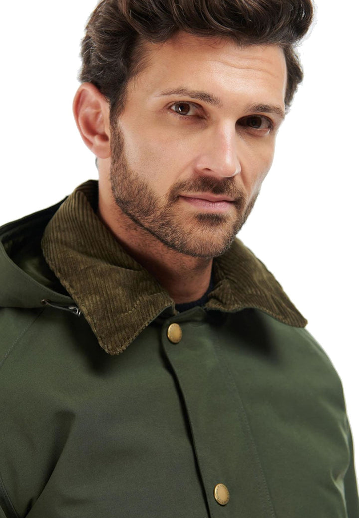 Giubbino Winter Ashby verde uomo Barbour in cotone