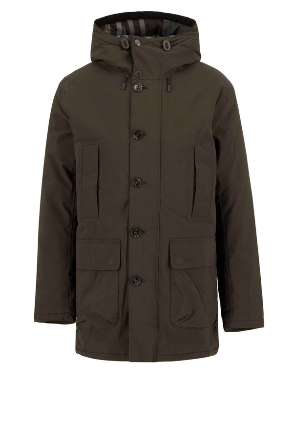 Parka impermeabile Beaufort uomo marrone Barbour in cotone impermeabile