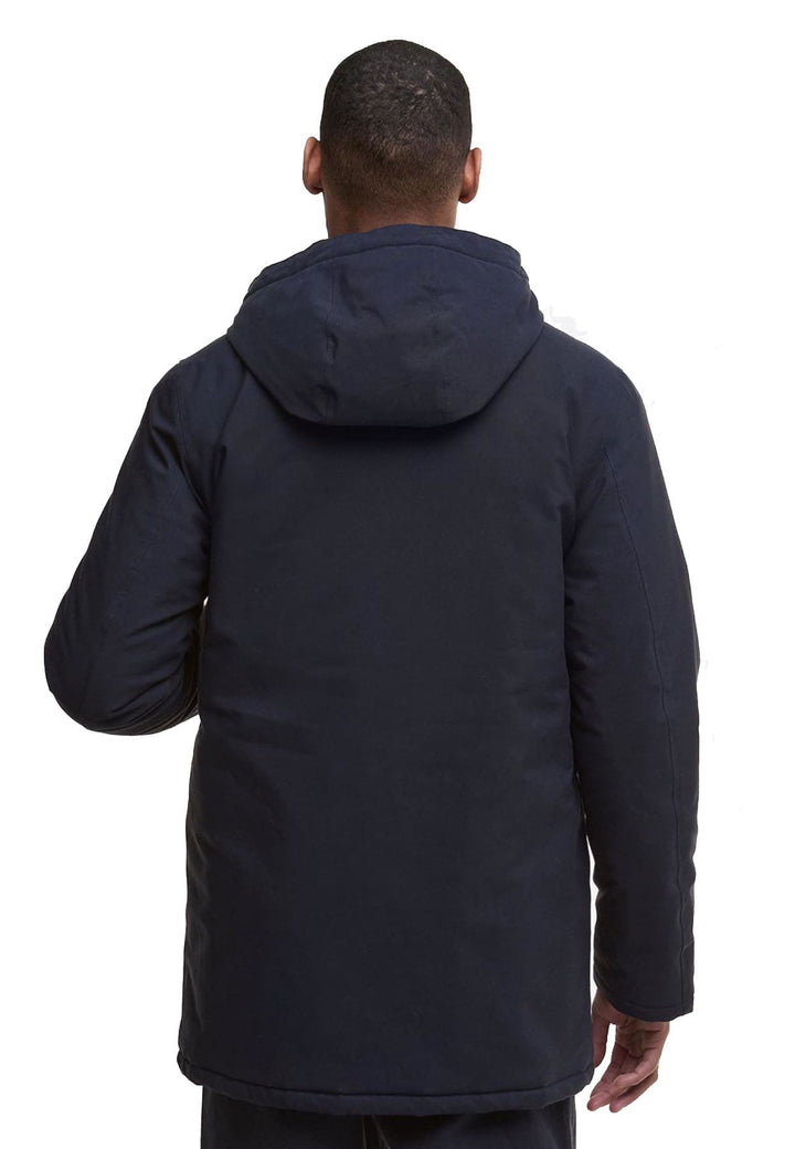 Parka impermeabile Beaufort uomo blu Barbour in cotone impermeabile