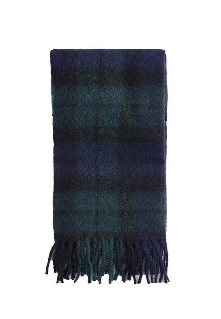 Sciarpa a fantasia tartan blu unisex Barbour in misto cashmere