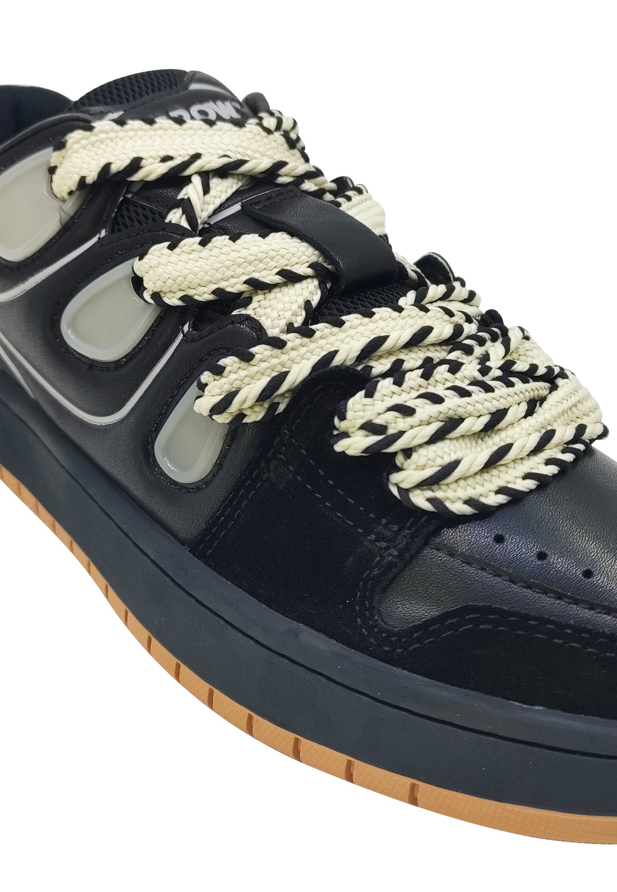Sneakers nera unisex Barrow in pelle scamosciata e mesh