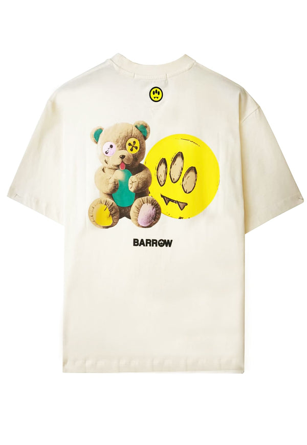 T-shirt mezza manica unisex beige Barrow in cotone