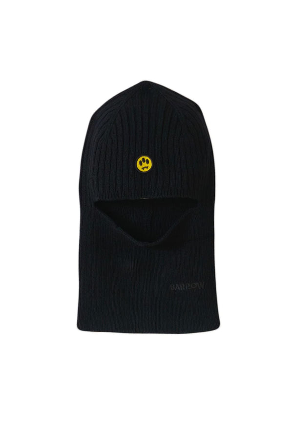 Balaclava nero unisex Barrow con logo in misto lana